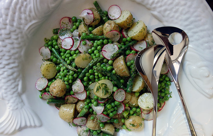 Asparagus pea and potato summer salad