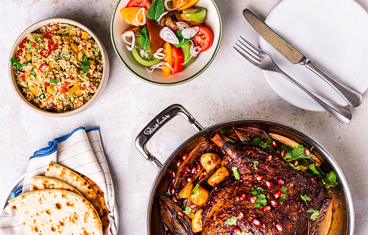 Harissa Roast Lamb with Mint Labneh & Jewelled Couscous