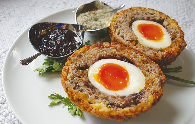 Scotch Eggs with Pine Forest Salt