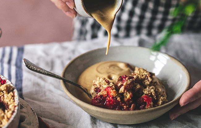 Comforting Blackberry And Apple Crumble