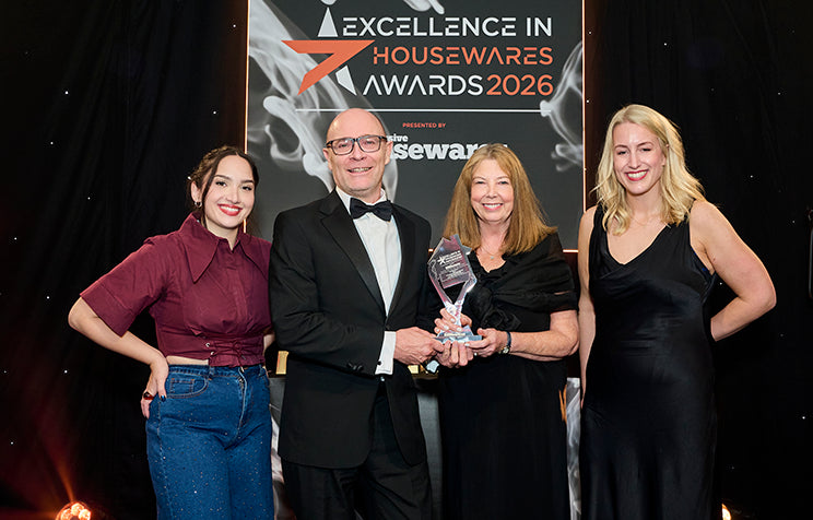 Robert Welch team posing with the Cutting Edge award at the Excellence in Housewares Awards 2026