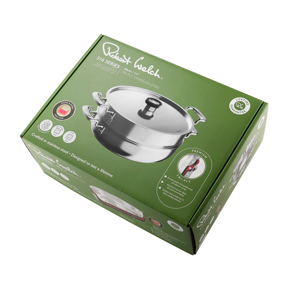 316 Series Cookware 28cm Steamer Set, 2 Piece