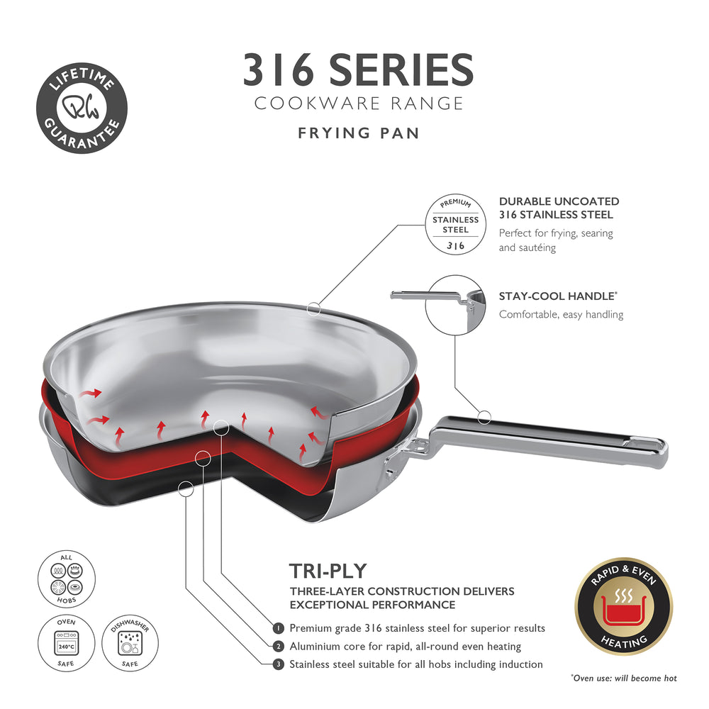 316 Series Cookware Frying Pan 28cm