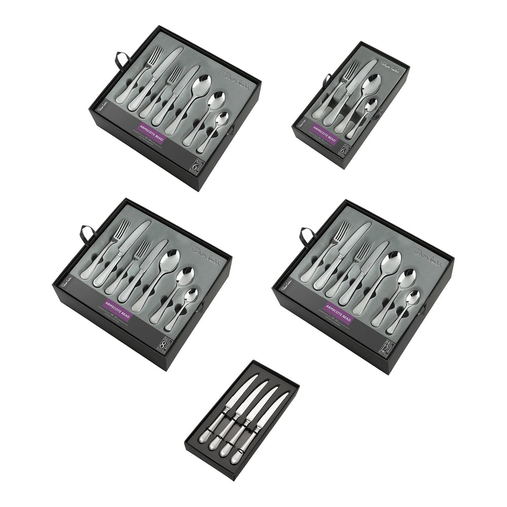 Armscote Bead Bright Cutlery Sample Set, 3 Piece