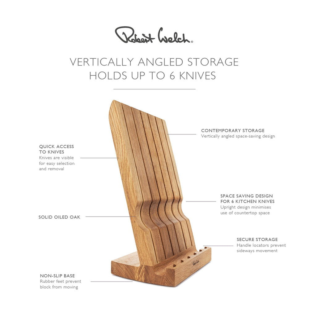 Angle Oak Knife Block