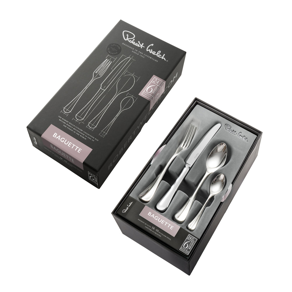 Baguette Bright Cutlery Set, 24 Piece for 6 People