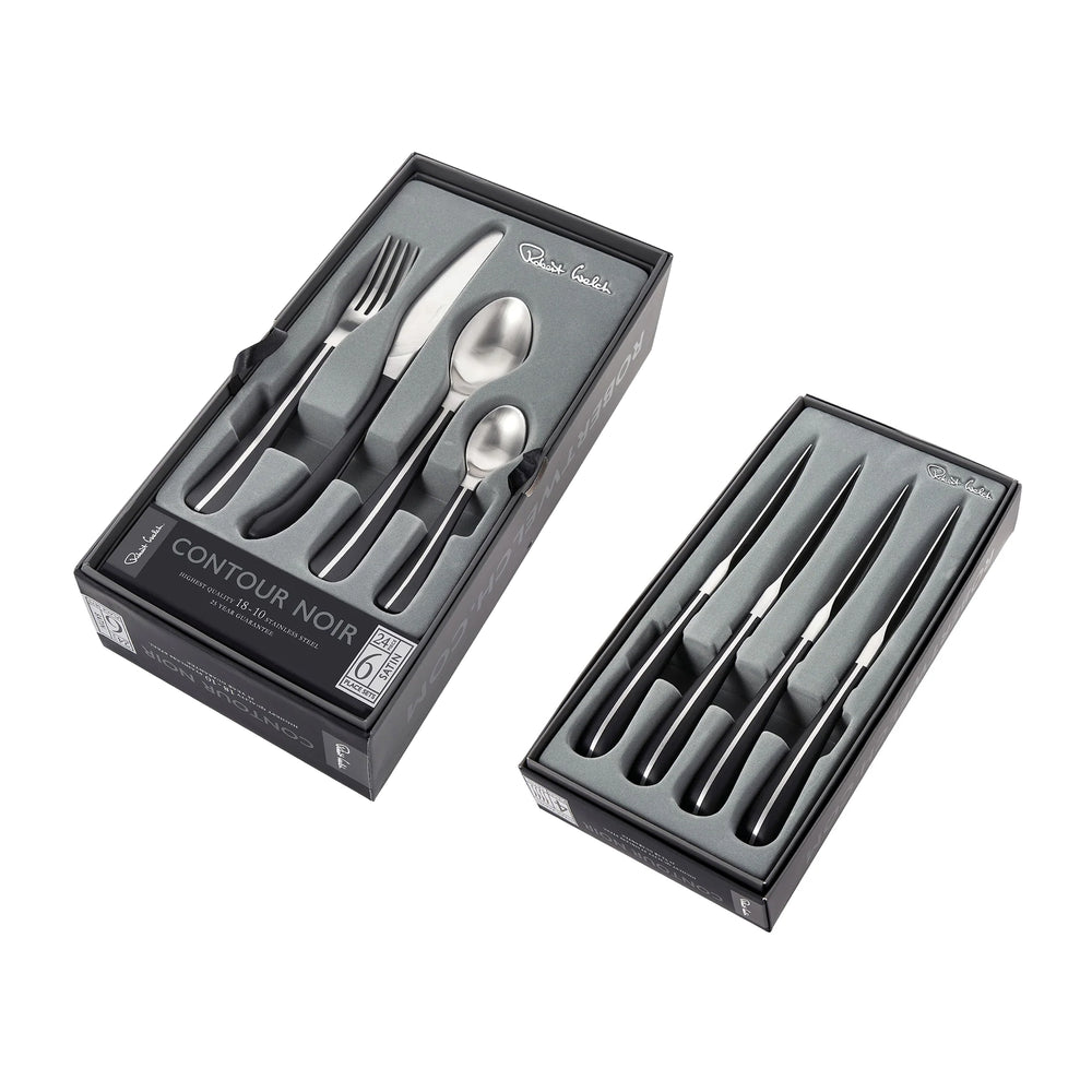 Contour Noir Satin Table Fork