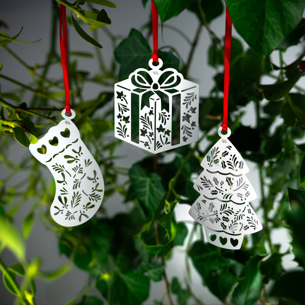 Christmas Treasures Decorations, Set of 3