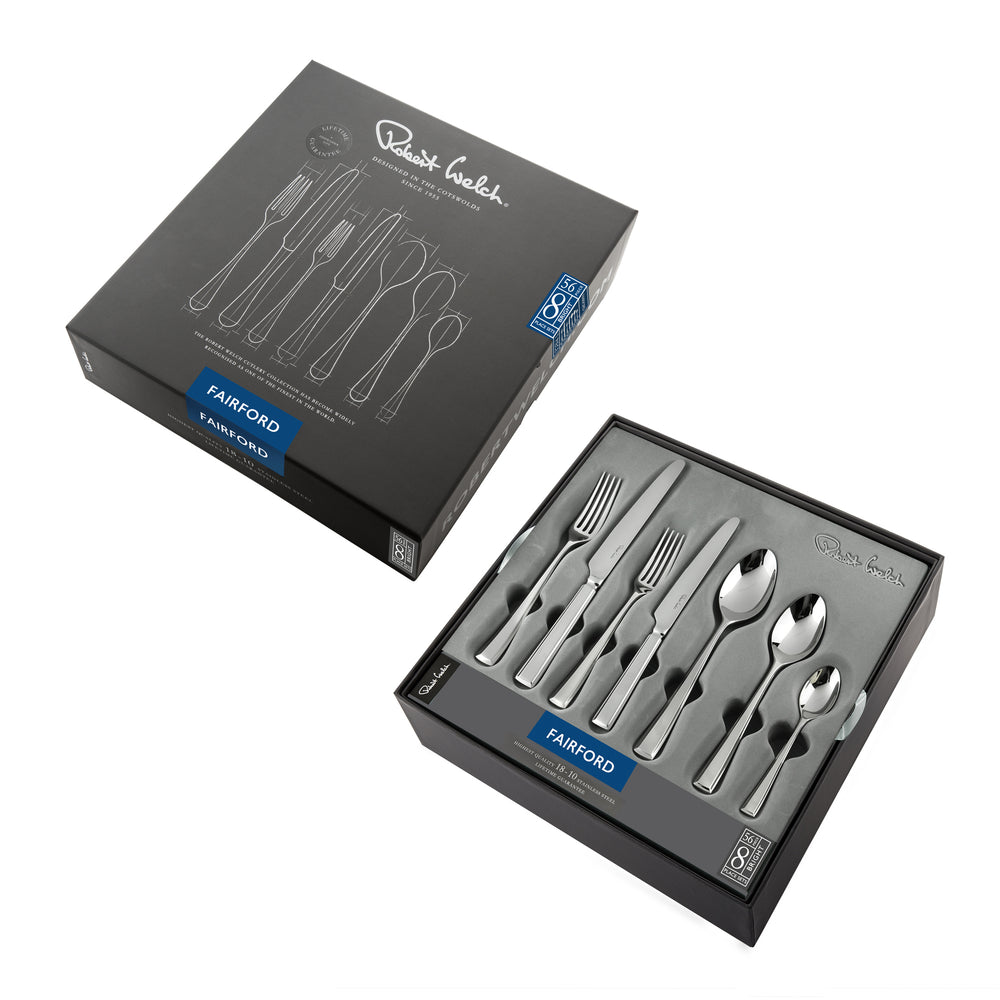 Fairford Bright Cutlery Set, 56 Piece for 8 People
