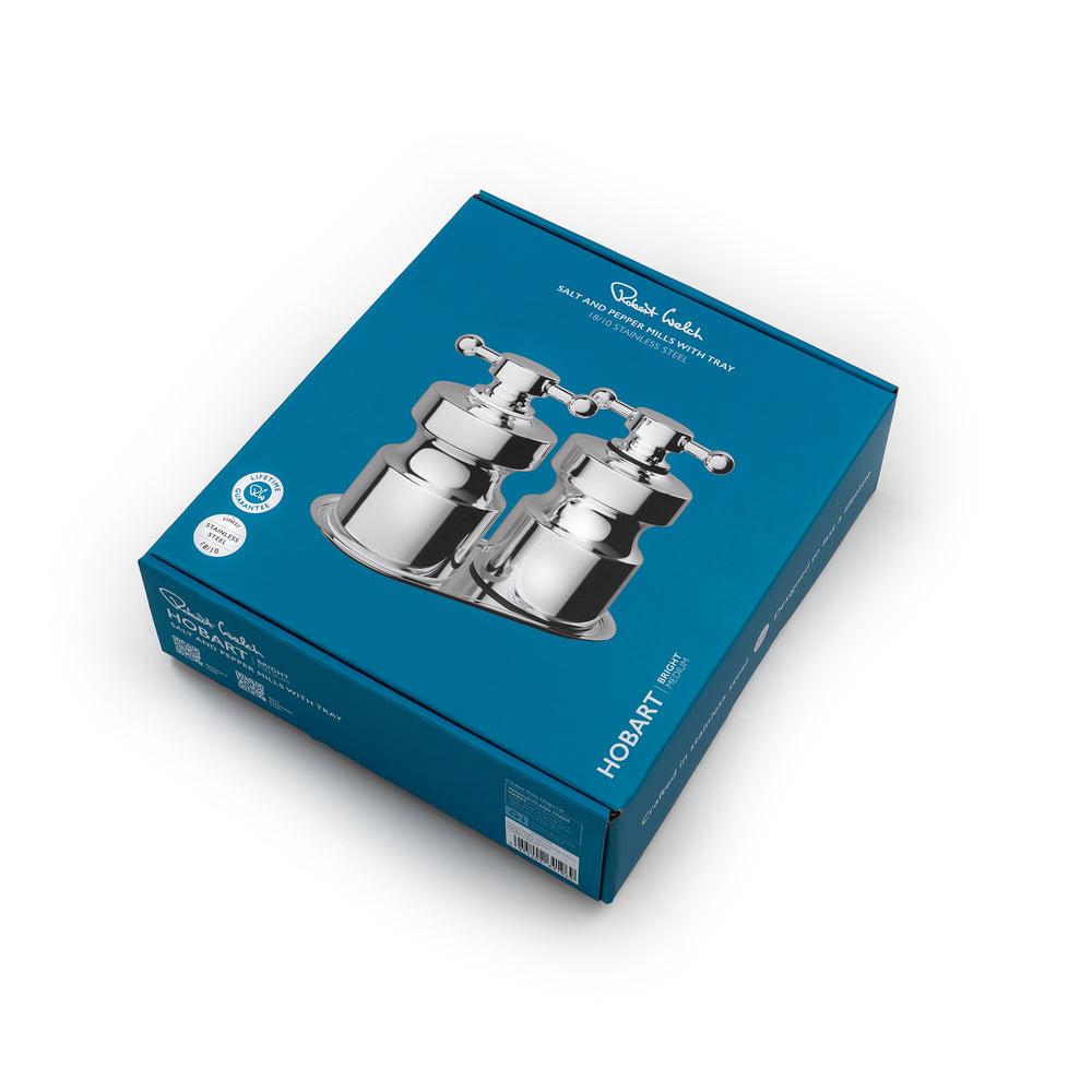 Hobart Bright Stainless Steel Medium Mills and Tray Set