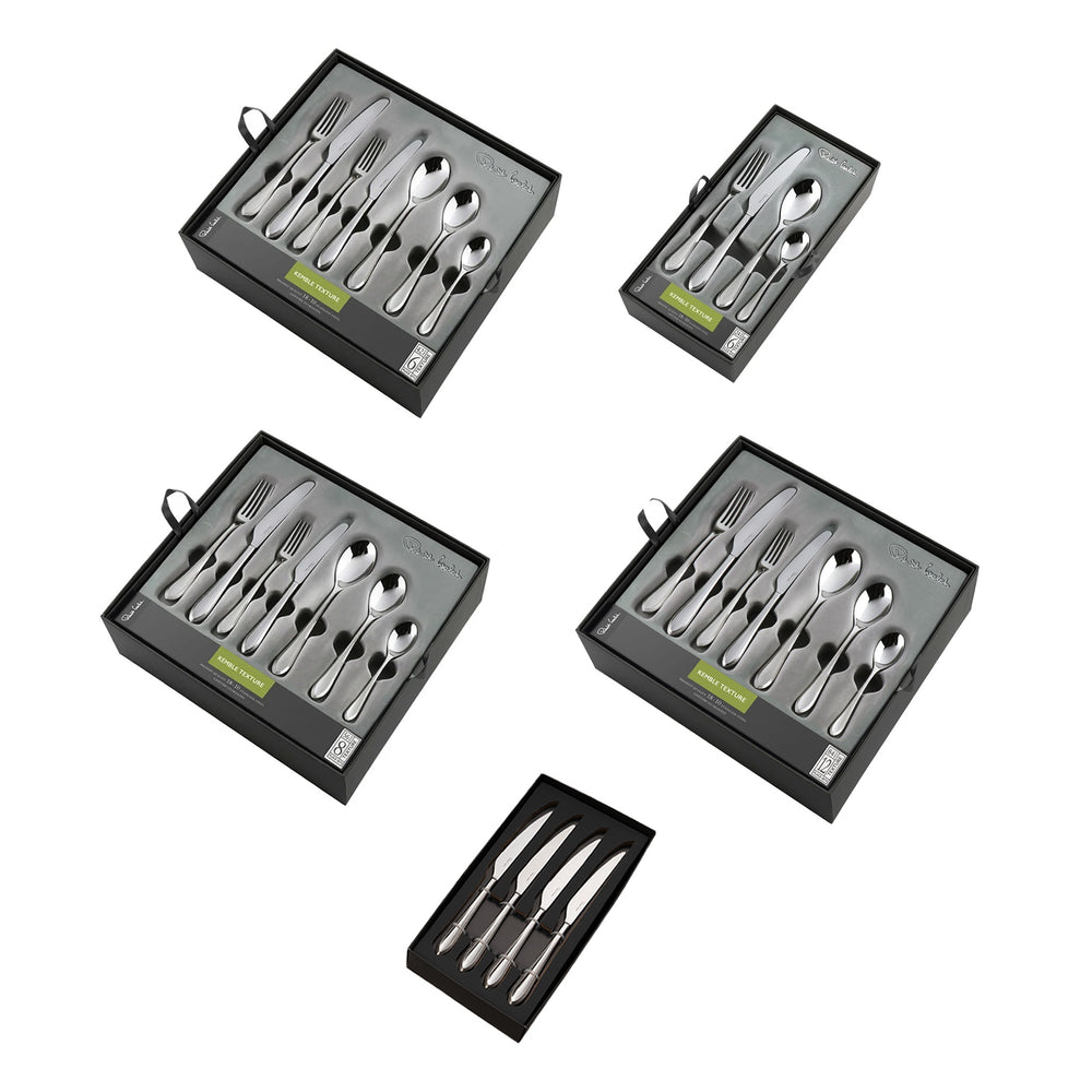 Kemble Texture Bright Cutlery Sample Set, 3 Piece