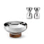 Limbrey Bright Salt & Pepper Shakers (Stainless Steel) with a Small Limbrey Bowl Set