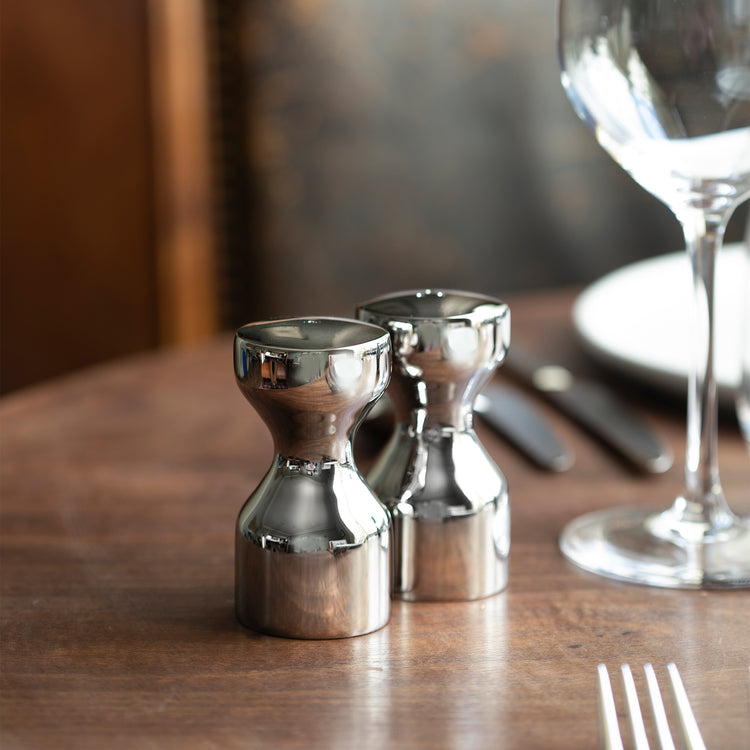 Limbrey Bright Salt & Pepper Shakers (Stainless Steel) with a Small Limbrey Bowl Set