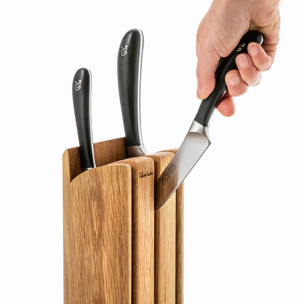 Book Oak Knife Block (3 Slots)