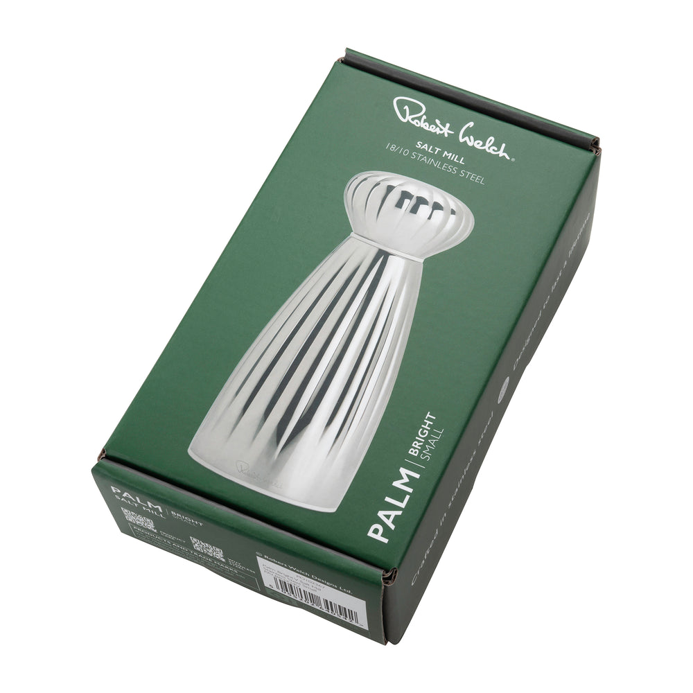 Palm Bright Stainless Steel Small White Salt Mill