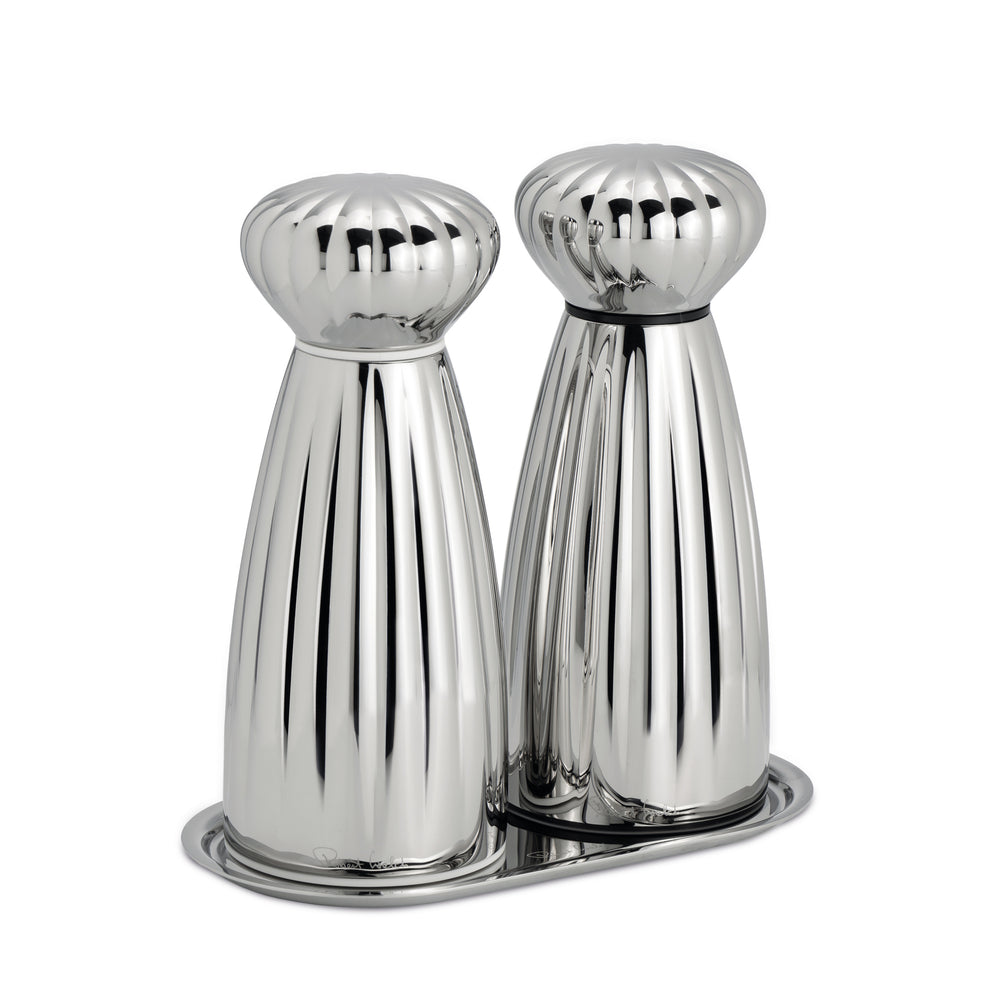 Palm Bright Stainless Steel Small Mills and Tray Set