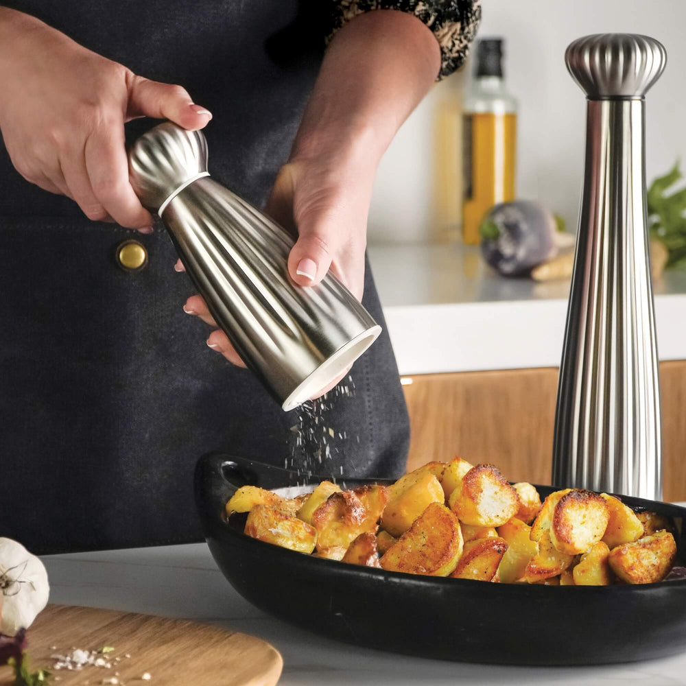 Palm Satin Stainless Steel Small Black Pepper Mill