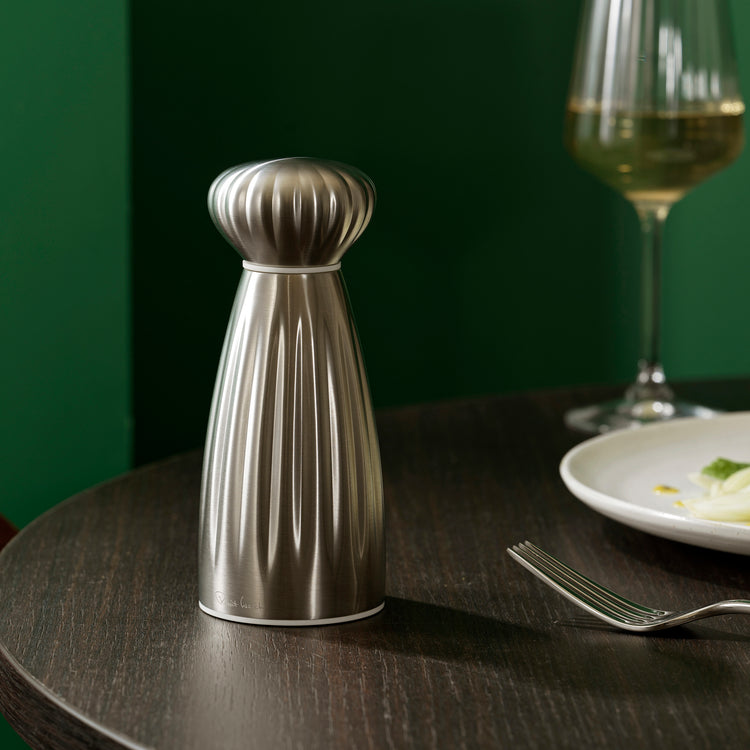 Palm Satin Stainless Steel Small White Salt Mill