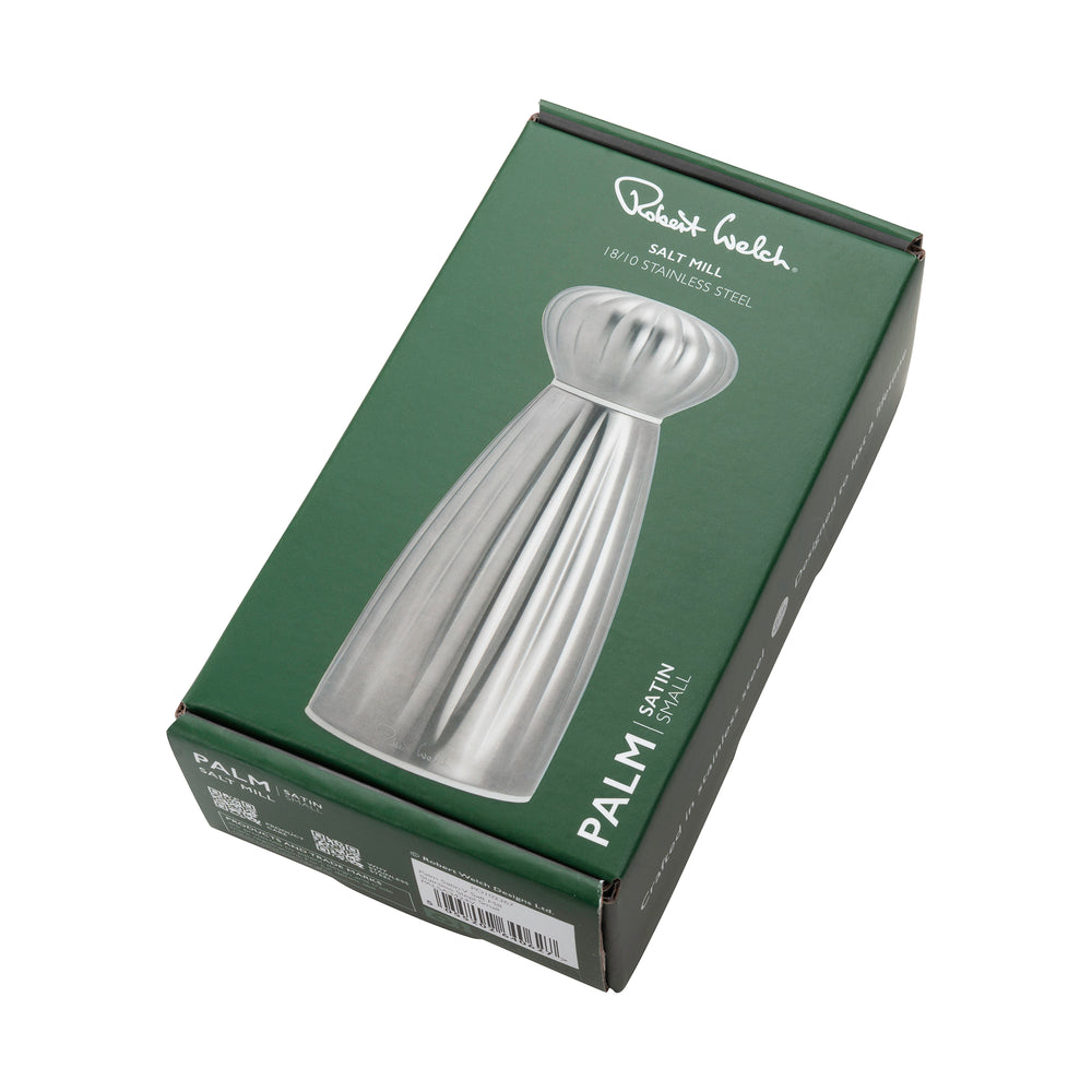 Palm Satin Stainless Steel Small White Salt Mill