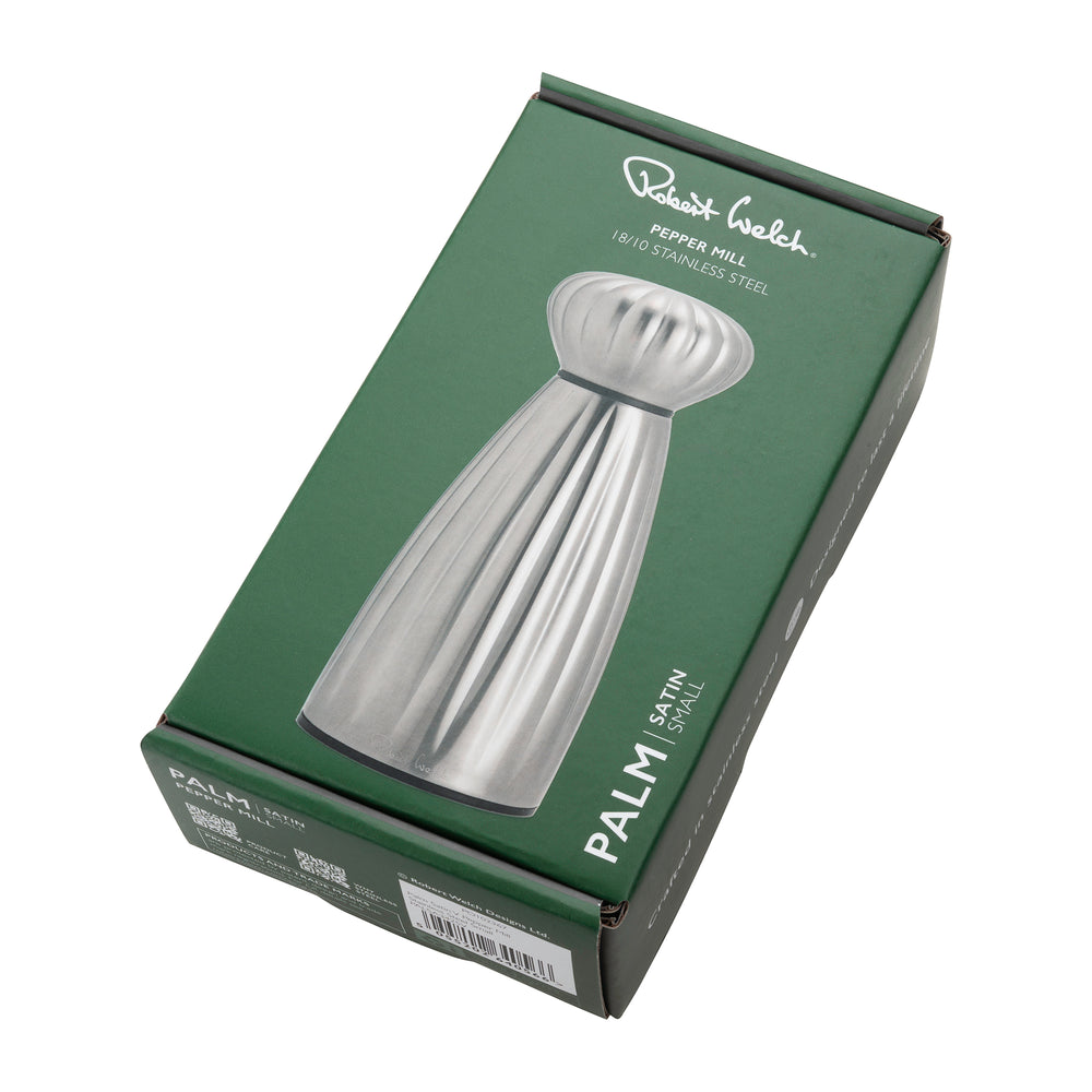 Palm Satin Stainless Steel Small Black Pepper Mill