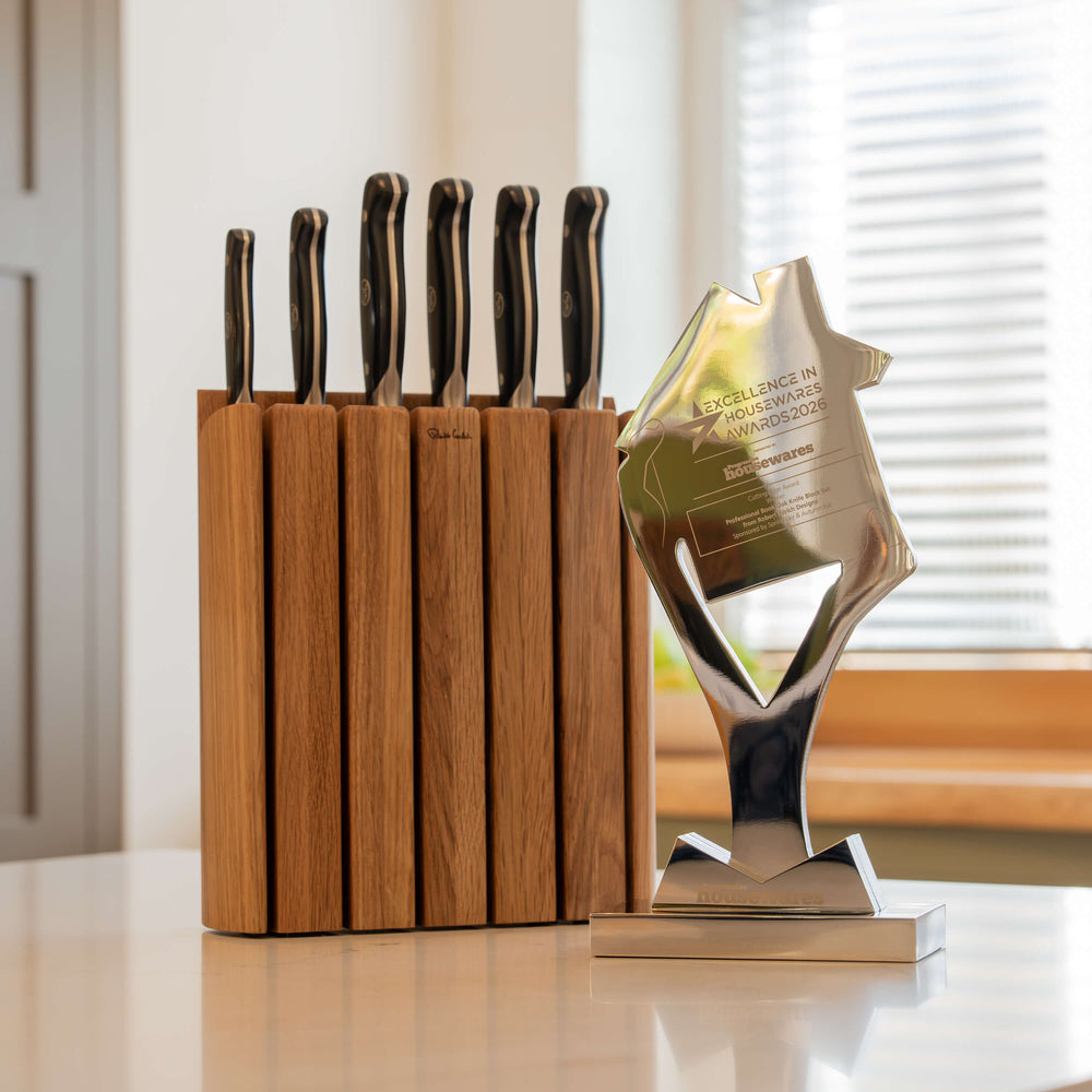 Professional Book Oak Knife Block Set