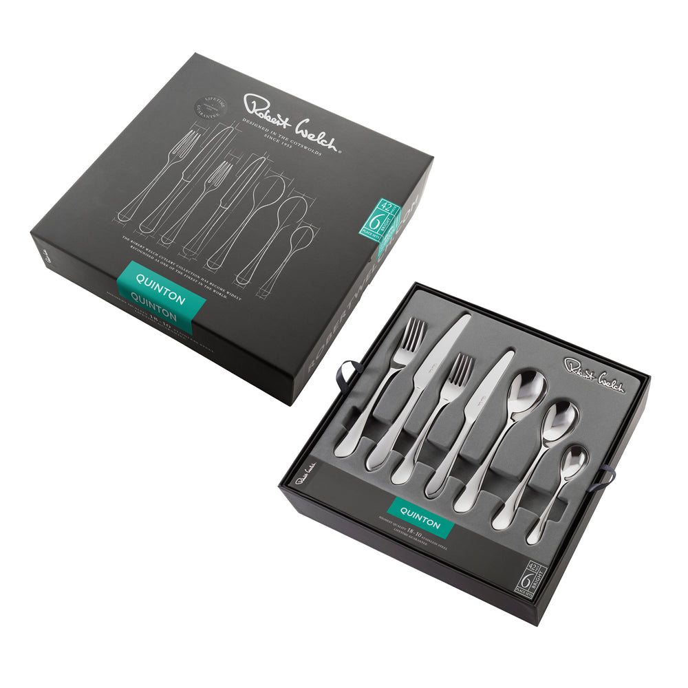 Quinton Bright Cutlery Set, 42 Piece for 6 People