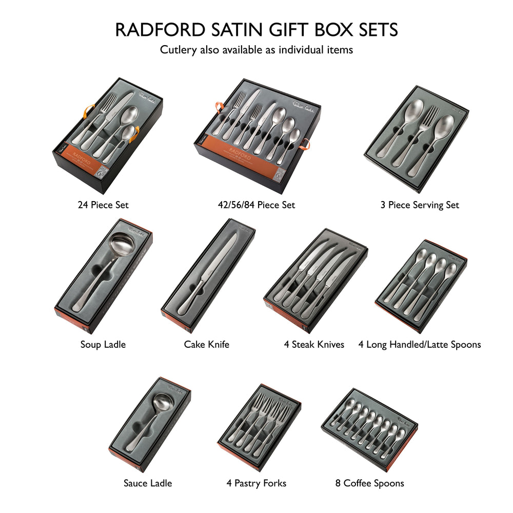 Radford Satin Cutlery Sample Set, 3 Piece