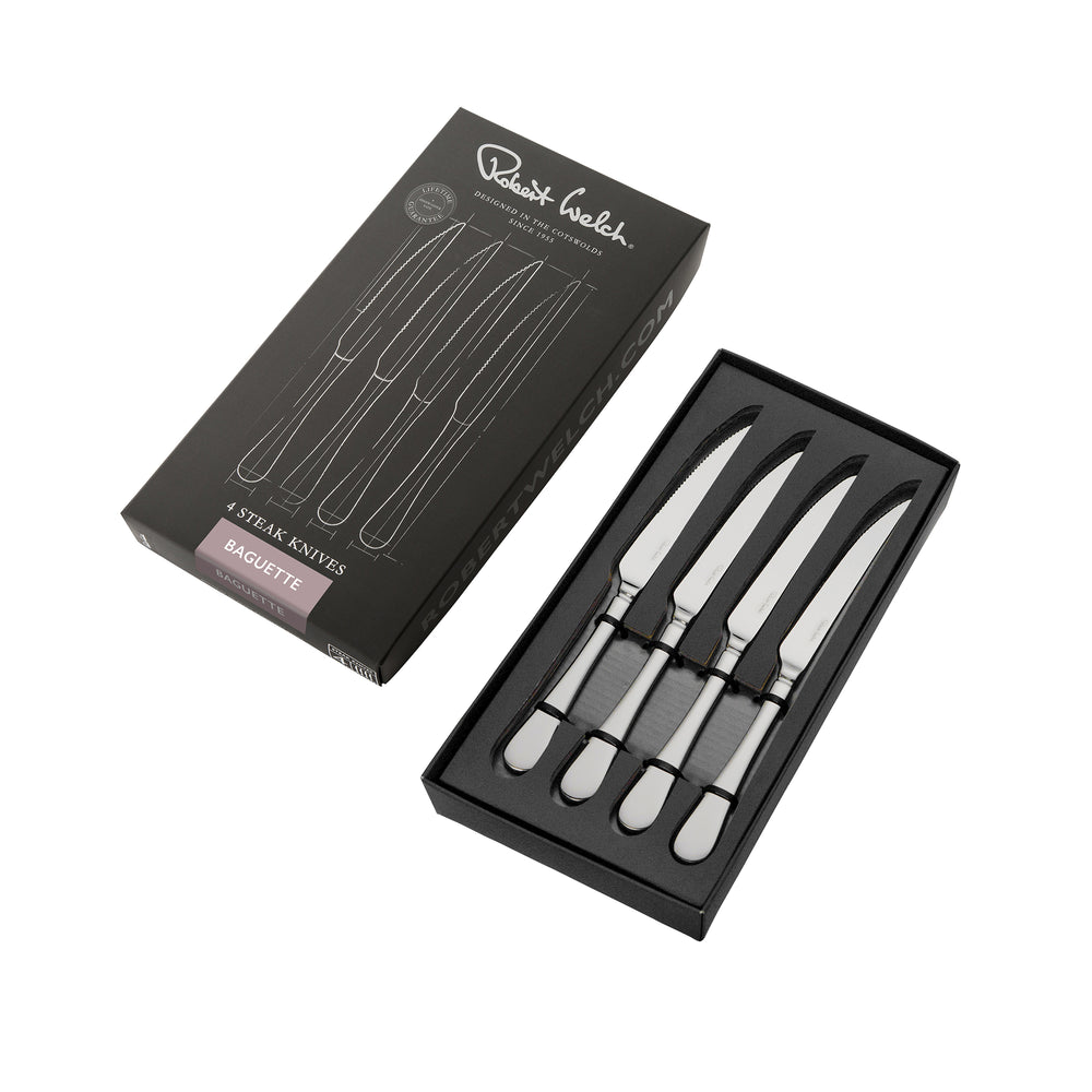 Baguette Bright Steak Knife, Set of 4