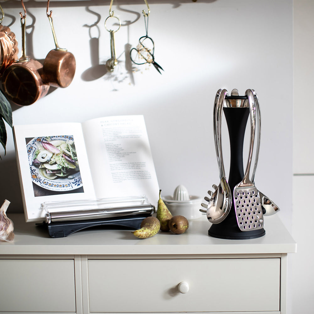 Signature Utensil Stand Set with Signature Large Black Pepper Mill