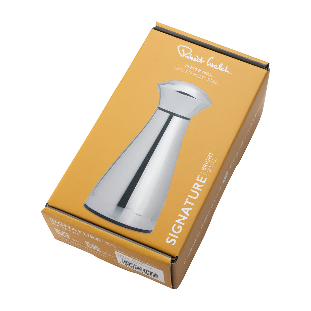 Signature Bright Stainless Steel Small Black Pepper Mill