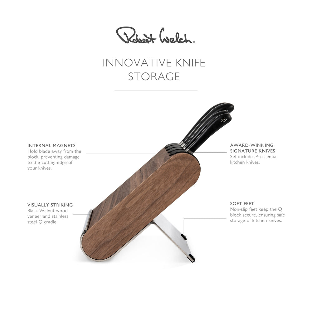 Signature Q Knife Block Set Walnut