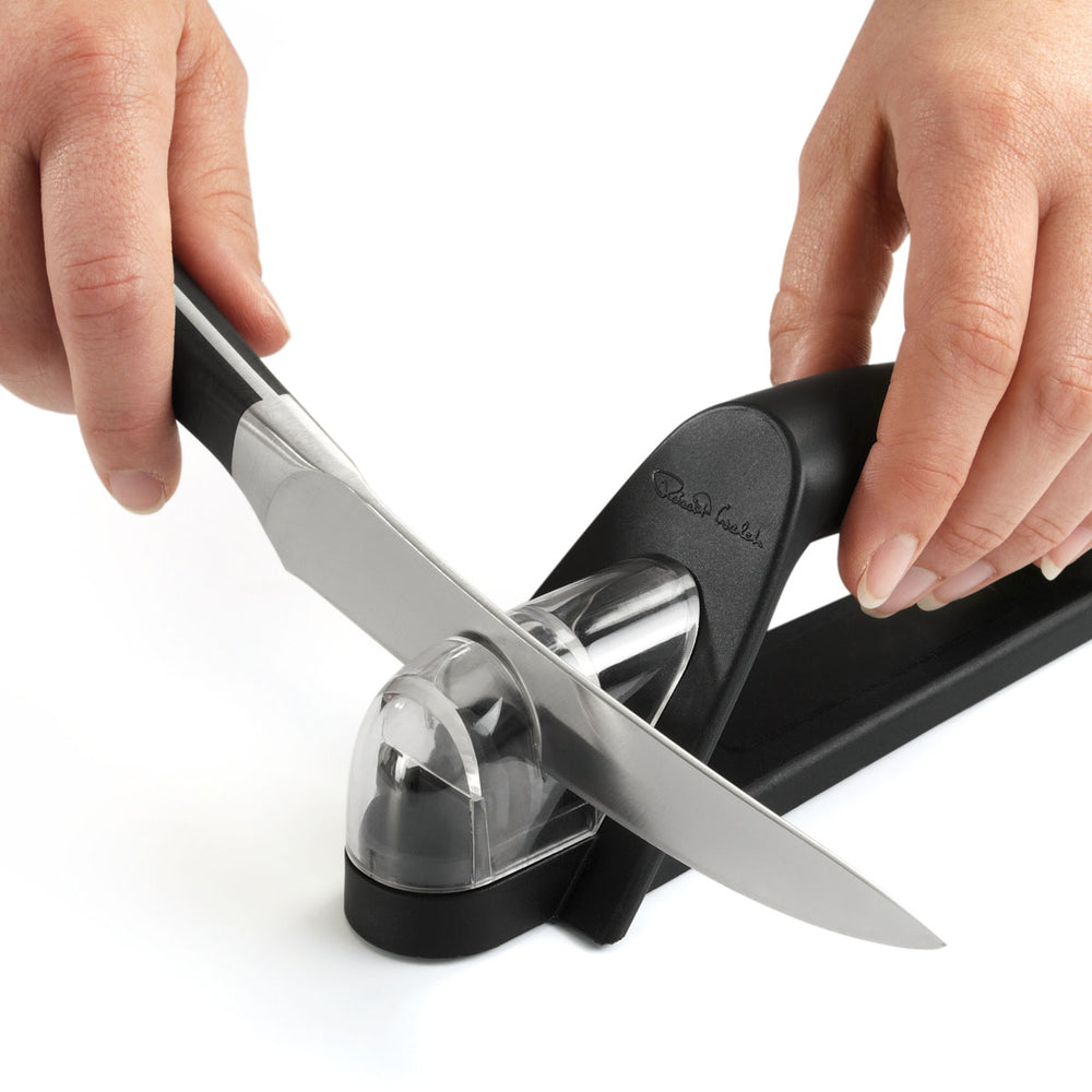 Robert Welch Hand-held Knife Sharpener with Spare Sharpening Wheel