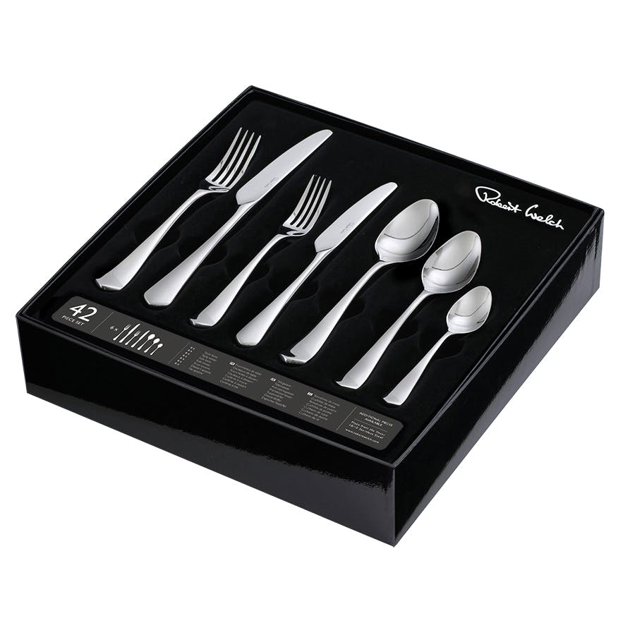 Westbury Bright Cutlery Set, 48 Piece for 6 People - 6 Free Steak Knives