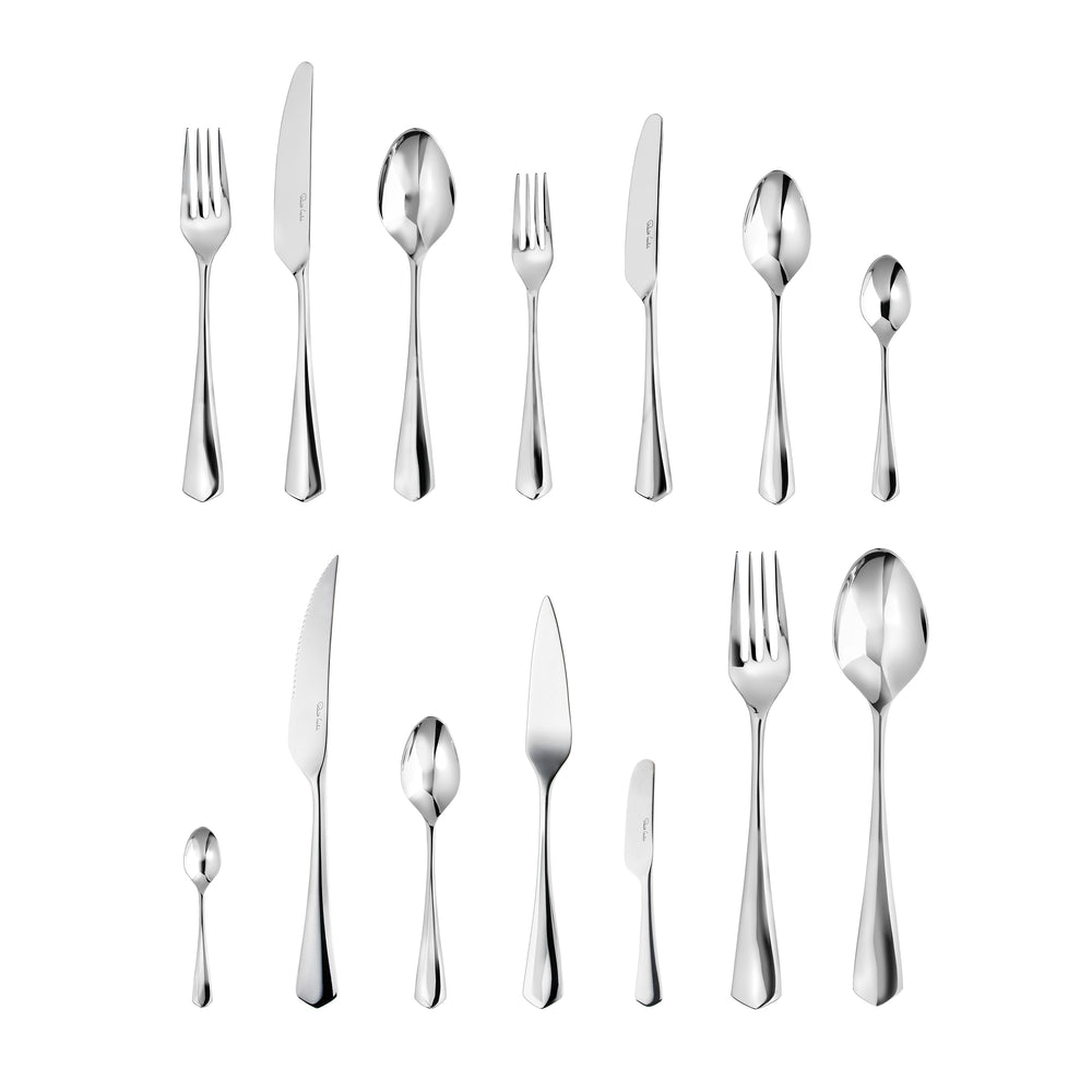 Westbury Bright Cutlery Set, 64 Piece for 8 People - 8 Free Steak Knives