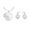 Spiral Necklace and Drop Earrings Set (Large pendant)