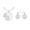 Spiral Necklace and Drop Earrings Set (Large pendant)