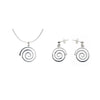Spiral Drop Necklace and Drop Earrings Set (Small pendant)