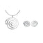 Spiral Necklace and Stud Earrings Set (Large pendant)