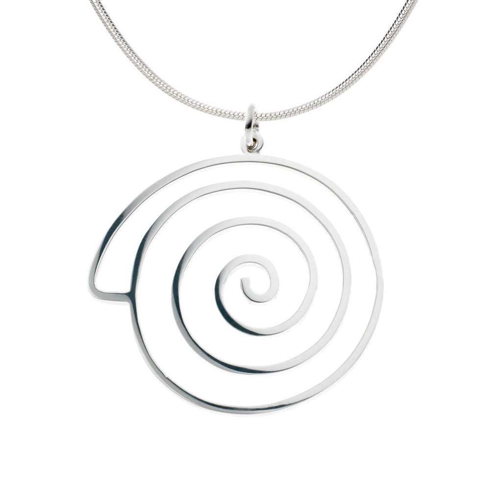 Spiral Necklace and Stud Earrings Set (Small pendant)