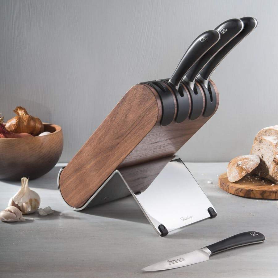 Signature Q Knife Block Set Walnut - Lifestyle