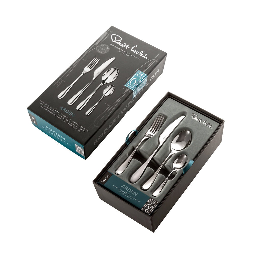 Arden Bright Cutlery Set, 24 Piece for 6 People