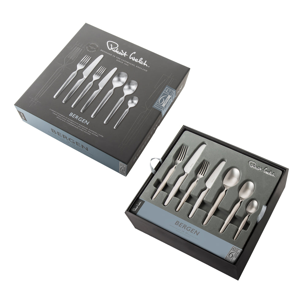 Bergen Satin Cutlery Set, 42 Piece for 6 People