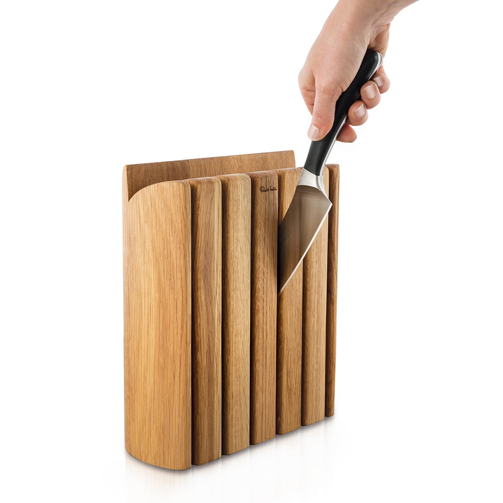 Book Oak Knife Block