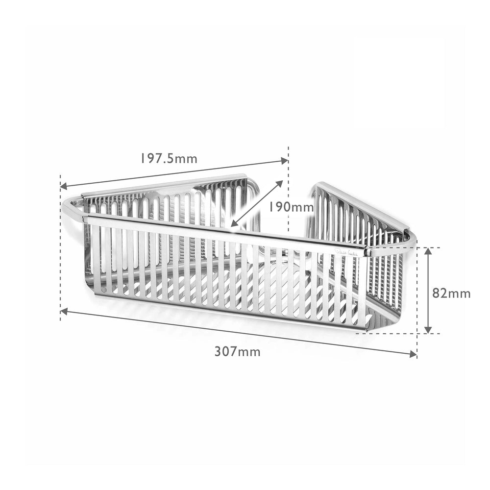 Burford Corner Shower Basket Single