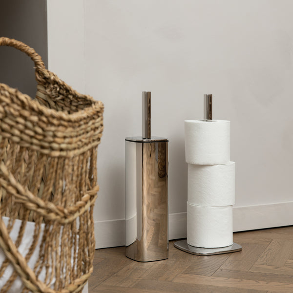 Burford Toilet Brush Holder with Toilet Roll Floor Stand