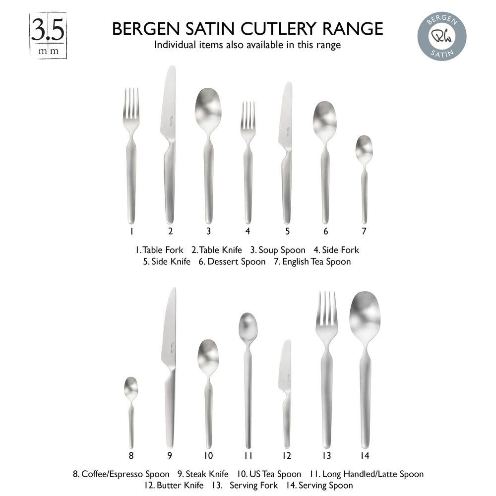 Bergen Satin Cutlery Sample Set, 3 Piece