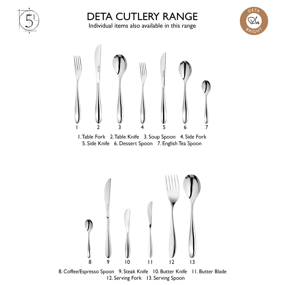 Deta Bright Cutlery Set, 42 Piece for 6 People