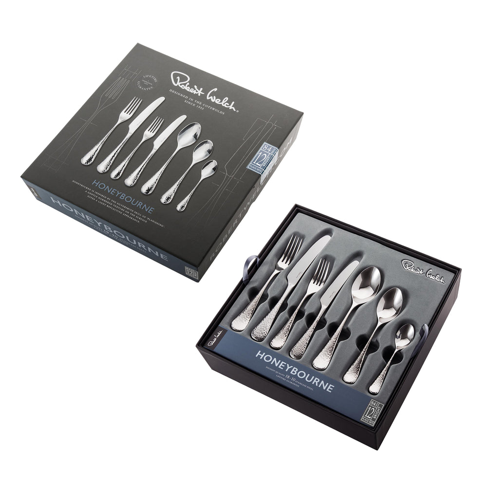 Honeybourne Bright Cutlery Set, 84 Piece for 12 People