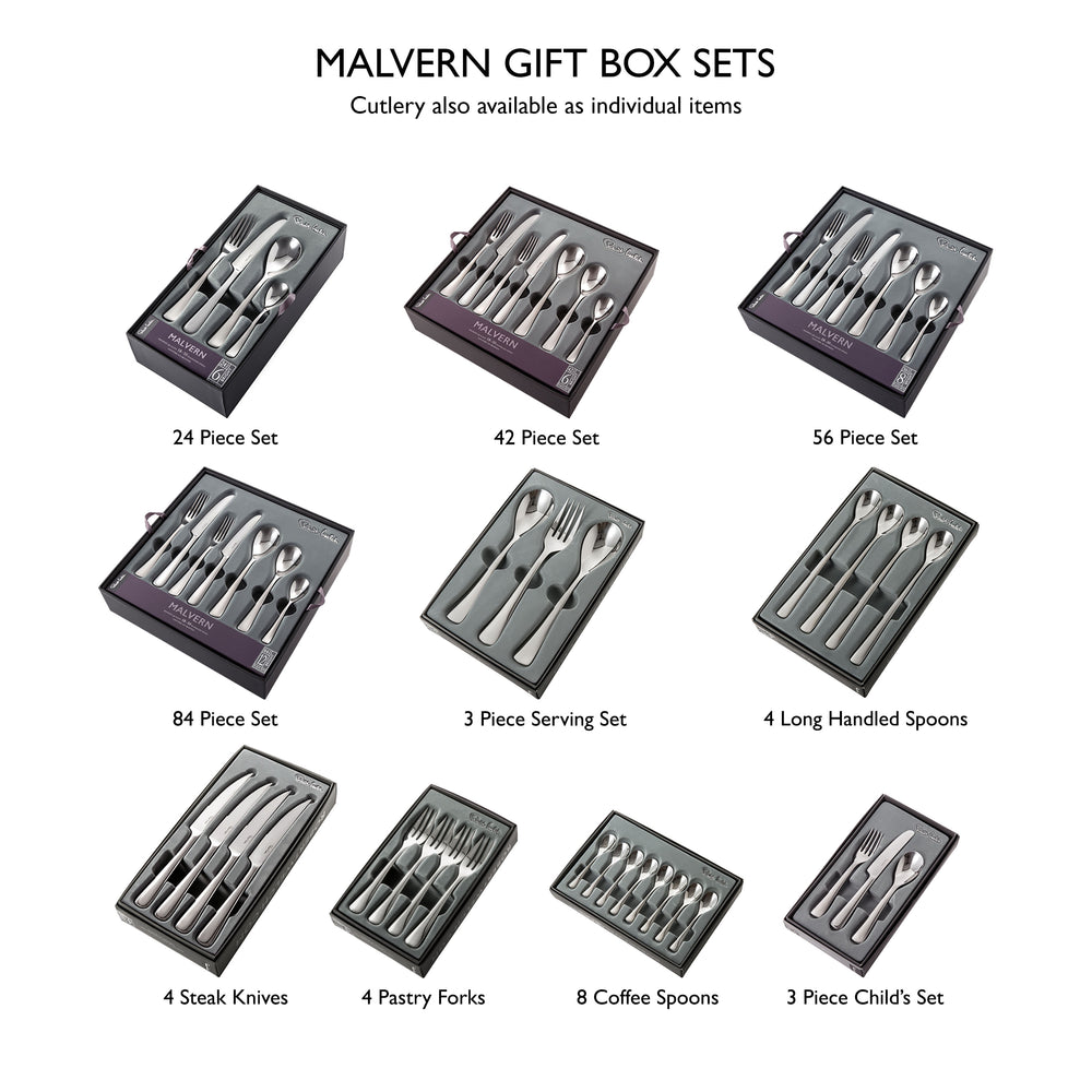 Malvern Bright Cutlery Set, 24 Piece for 6 People