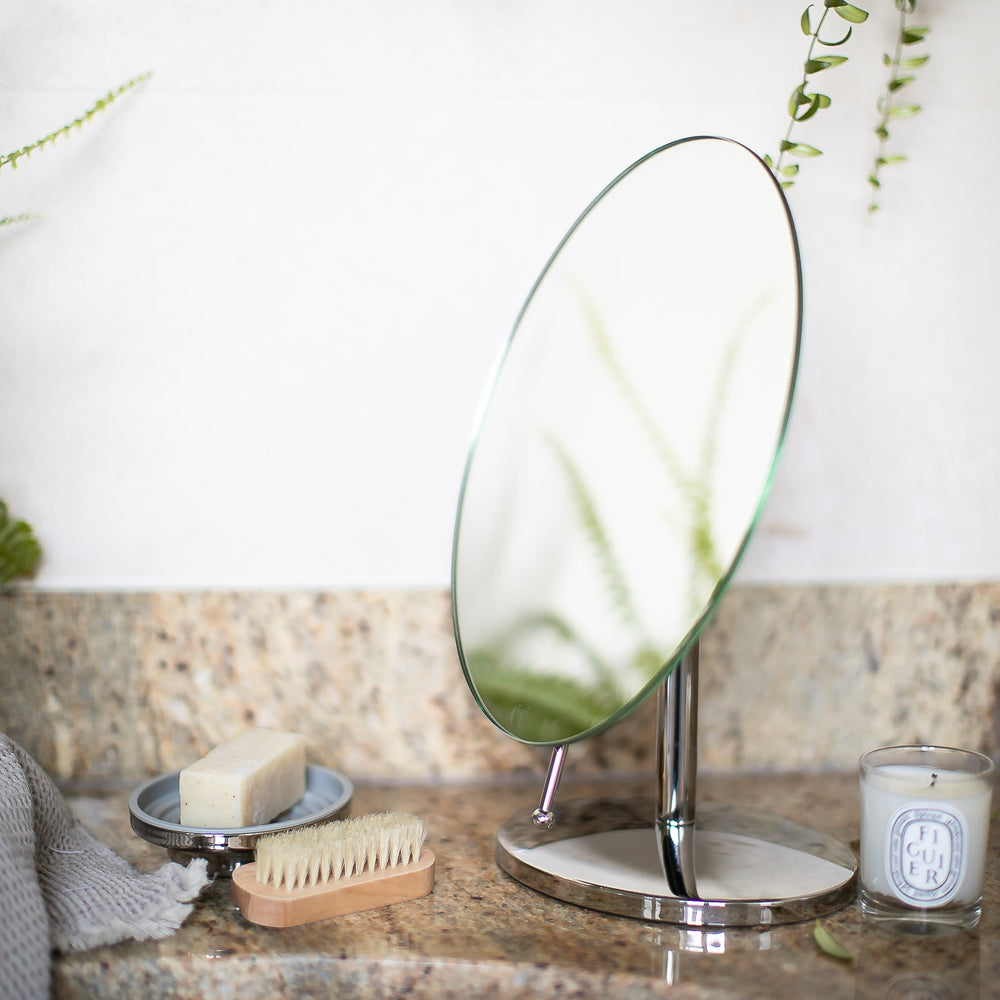 Oblique Pedestal Mirror